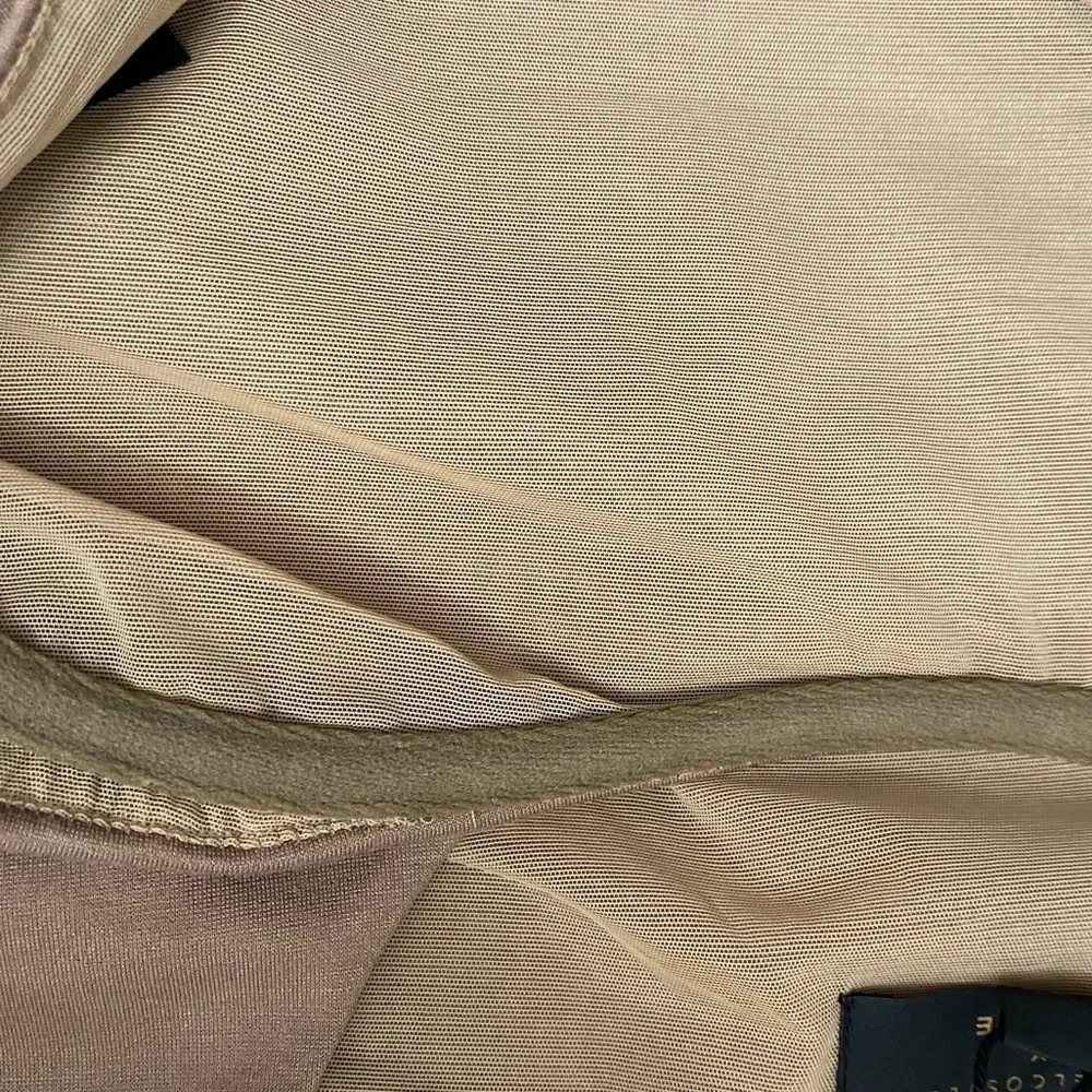 REVOLVE Long Sleeve Taupe Cropped Top